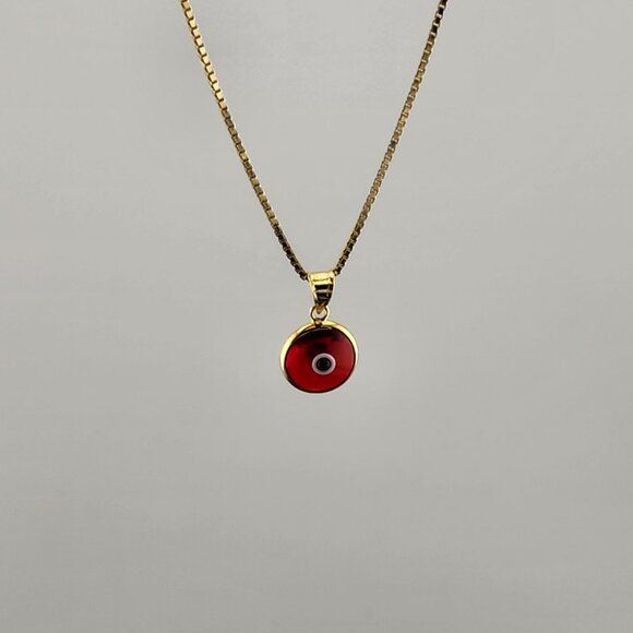 Sterling Silver 925 Evil Eye Pendant – Red Charm Necklace for Protection - Picture 9 of 10